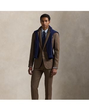 Polo Ralph Lauren Linen Dobby Suit Trouser - Blue