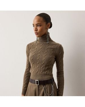 Ralph Lauren Jersey De Cachemira Con Cuello Vuelto - Marrón