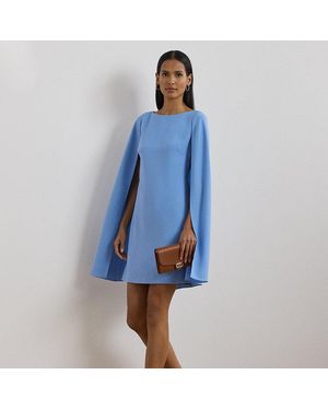 Ralph Lauren Ralph Lauren Cape Georgette Cocktail Dress - Blue