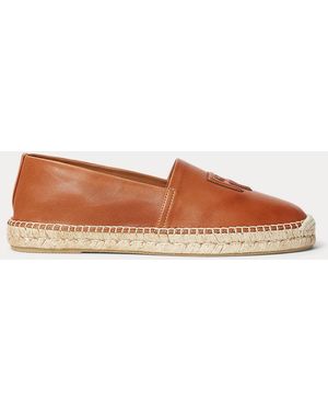 Ralph Lauren Bosworth Calfskin Espadrille - Brown