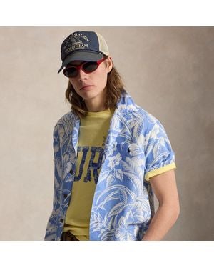 Polo Ralph Lauren Classic Fit Tropical-Print Linen Shirt - Blue