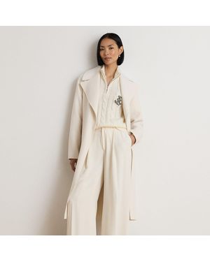 Ralph Lauren Double-Faced Wool-Blend Wrap Coat - Natural