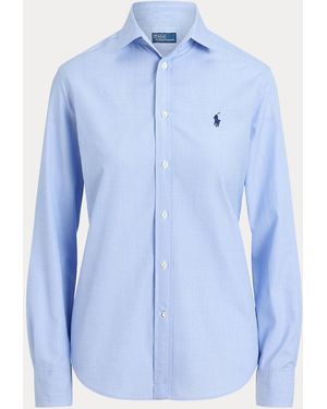 Polo Ralph Lauren Slim Fit Cotton Poplin Shirt - Blue