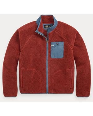 RRL Wool-Blend Pile Fleece Jacket - Red