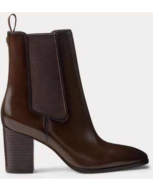 Ralph Lauren Stivaletti Raelynn in pelle satinata - Marrone