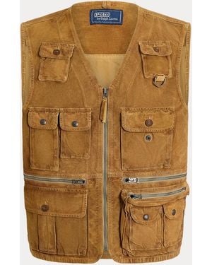Polo Ralph Lauren Suede Utility Gilet - Brown