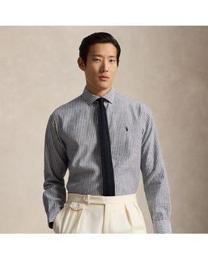 Polo Ralph Lauren Custom Fit Striped Seersucker Shirt - Blue