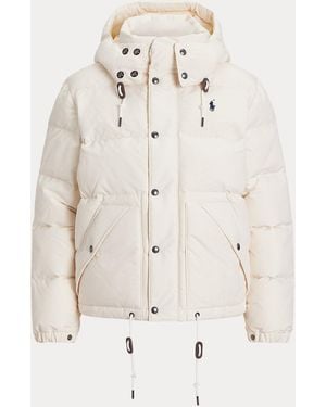 Polo Ralph Lauren Gesteppte Daunenjacke Mit Kapuze - Weiß