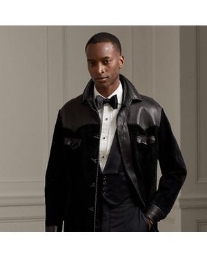 Ralph Lauren Suede Western Shirt Jacket - Black