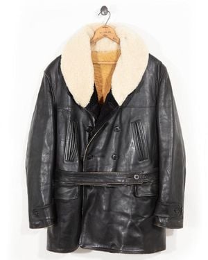 Ralph Lauren 1930S Shearling-Leather Coat - Black