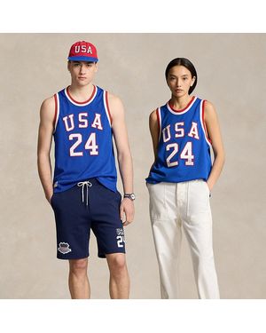 Ralph Lauren Débardeur Team Usa En Piqué - Bleu