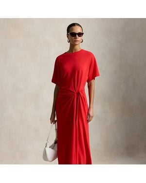 Polo Ralph Lauren Twist-Detail Tee Dress - Red