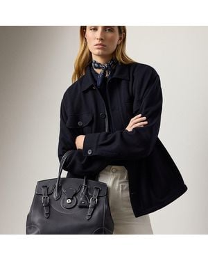 Ralph Lauren Sac Extra Soft Ricky 33 En Vachette - Noir