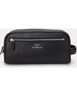 Ralph Lauren Glad Leren Reisetui - Zwart