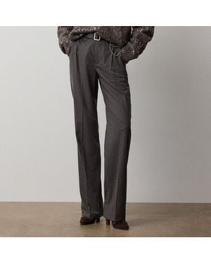 Ralph Lauren Pantalón Brie De Mezcla De Lana - Gris