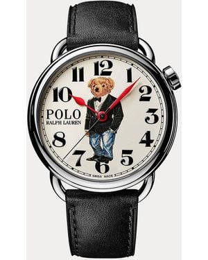 Ralph Lauren 42 Mm Tuxedo Polo Bear Watch - Metallic