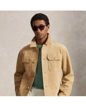 Polo Ralph Lauren The Ashdale Suede Shacket - Natural