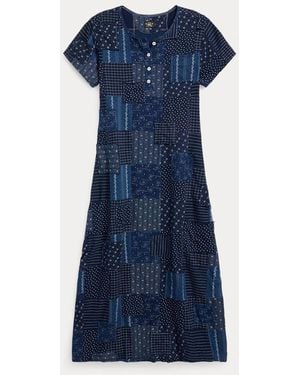RRL Abito serafino patchwork indaco - Blu