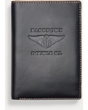 RRL Leather Passport Holder - Grey