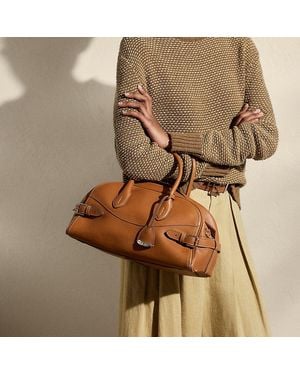 Ralph Lauren Borsa bowling in vitello - Marrone