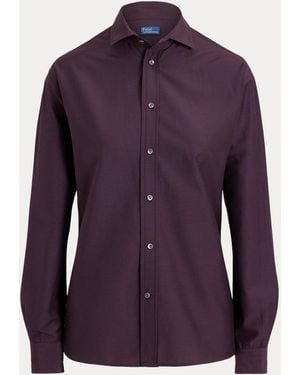 Polo Ralph Lauren Relaxed Fit Cotton-Silk Shirt - Purple