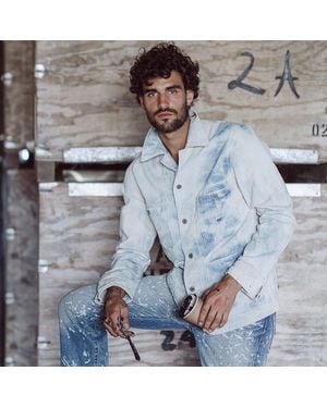 RRL Denim Engineer Jacket - Blue