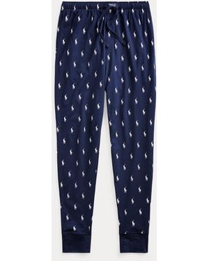 Ralph Lauren Ralph Lauren Polo Pony Cotton Jersey Sleep Jogger - Blue