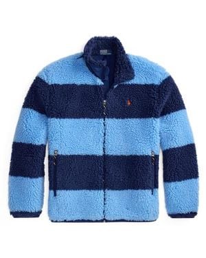 Polo Ralph Lauren Giacca in pile a righe - Blu