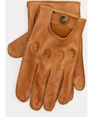 Ralph Lauren Sheepskin Driving Gloves - Brown