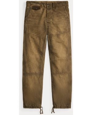 RRL Engineer Fit Distressed Denim Trouser - Green