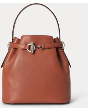 Ralph Lauren Ralph Lauren Leather Medium Blaike Bucket Bag - Grey