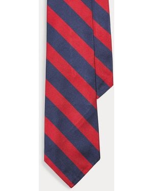 Polo Ralph Lauren Striped Silk Repp Narrow Tie - Red