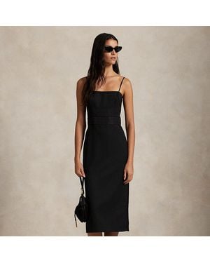 Polo Ralph Lauren Abito da cocktail in lana e seta - Nero