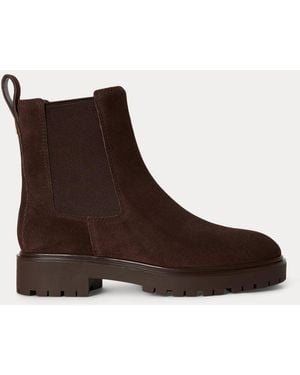 Ralph Lauren Allyson Suede Bootie - Brown
