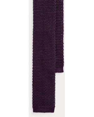 Ralph Lauren Knit Silk Tie - Purple