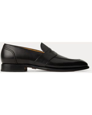 Ralph Lauren Meegan Calfskin Penny Loafer - Black