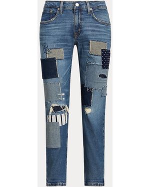 Ralph Lauren Ralph Lauren Patchwork Relaxed Tapered Ankle Jean - Blue