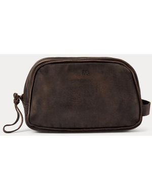 RRL Custodia da viaggio in pelle - Multicolore