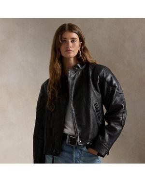 Polo Ralph Lauren Leather Moto Jacket - Black