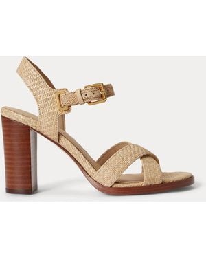 Ralph Lauren Emeryn Raffia Sandal - Natural