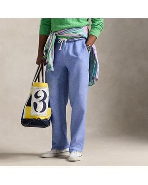 Polo Ralph Lauren Hose Polo Prepster Aus Chambray - Blau
