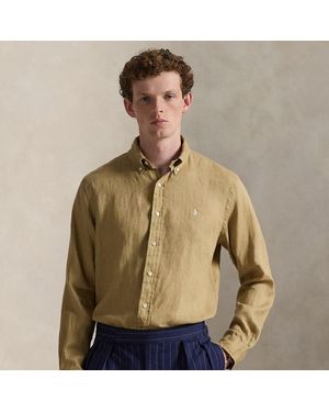 Ralph Lauren Slim Fit Linen Shirt - Natural