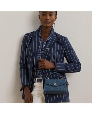 Ralph Lauren Ralph Lauren Washed Denim Small Farrah Satchel - Blue