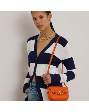 Ralph Lauren Leather Small Blaike Crossbody Bag - Blue