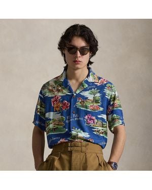 Polo Ralph Lauren Classic Fit Tropical Camp Shirt - Blue
