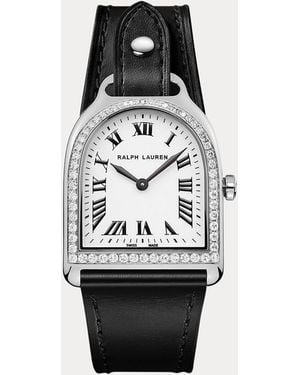 Ralph Lauren Reloj Pequeño De Acero Y Diamantes - Negro