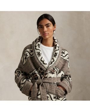 Polo Ralph Lauren Wool-Blend Shawl-Collar Cardigan - Brown