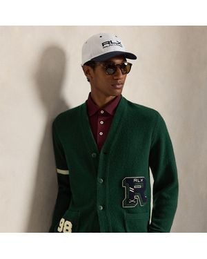 Ralph Lauren Cardigan Lettre En Laine Et Cachemire - Vert