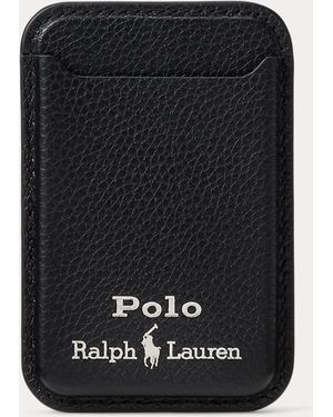 Polo Ralph Lauren Leather Card Case With Magsafe - Black