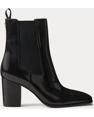 Ralph Lauren Stivaletti Raelynn in pelle satinata - Nero